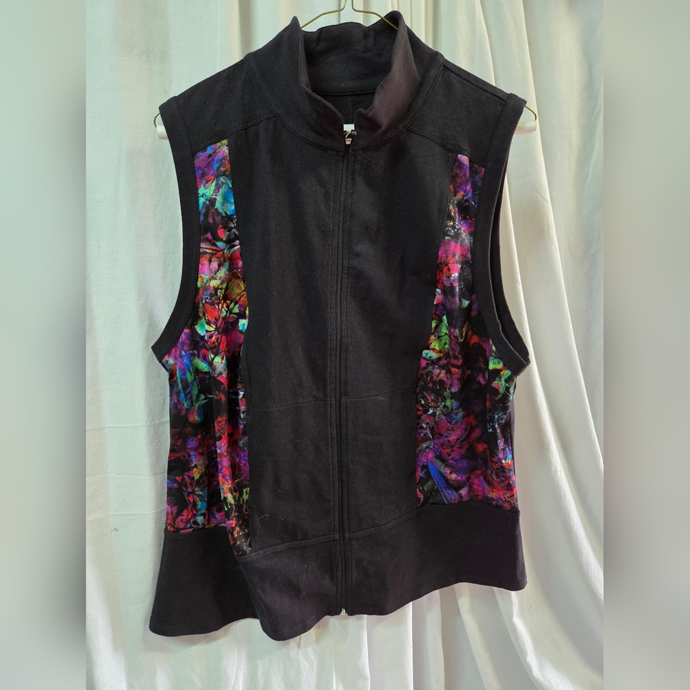 Multicolor Women's Vest with Black Accents